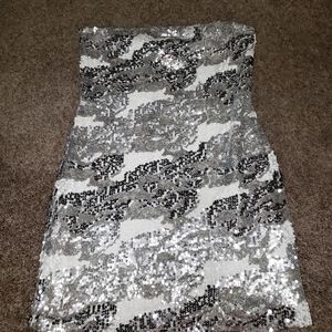 Strapless Sequence Dress